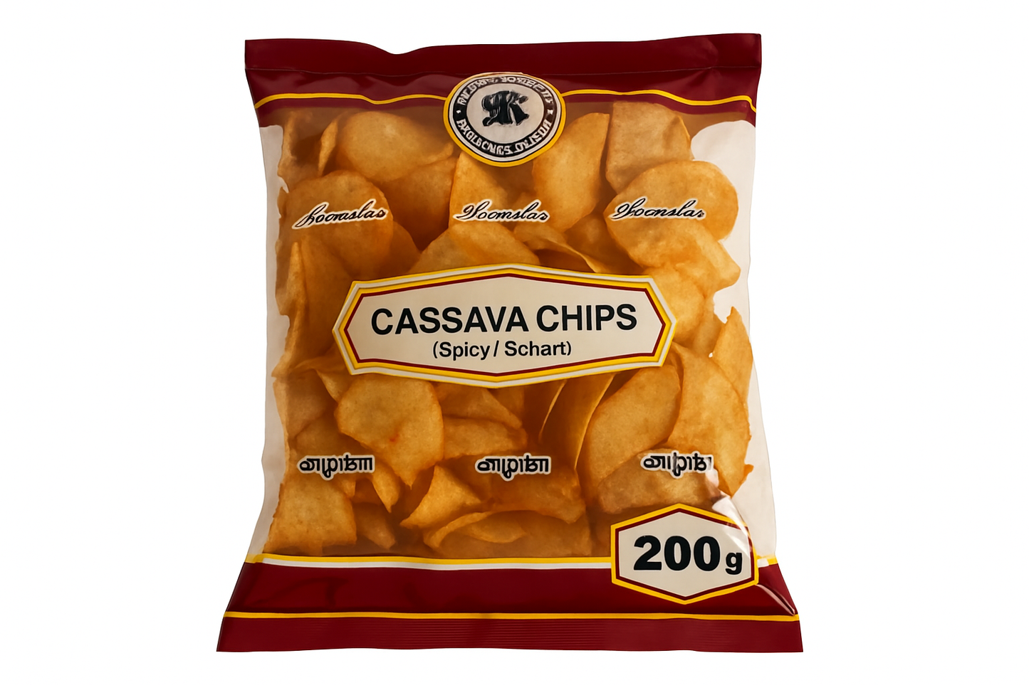 Amutha Cassava Chips - korrigiert mit weißem Hintergrund