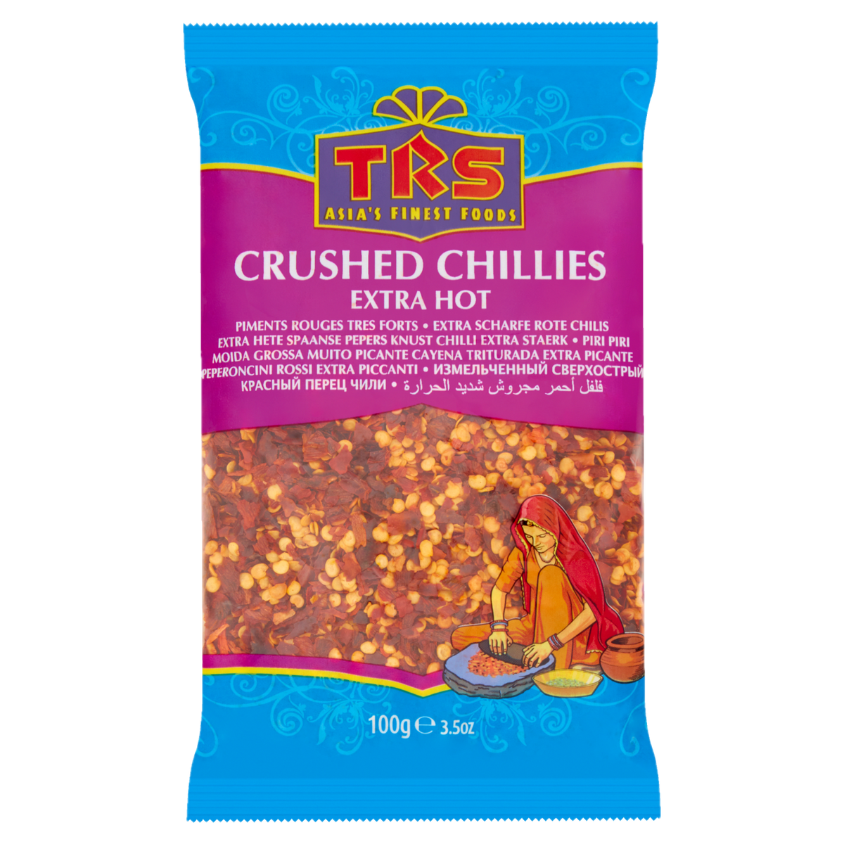 TRS Crushed Chillies Extra Hot 100g - Gehackte Chilis extra scharf