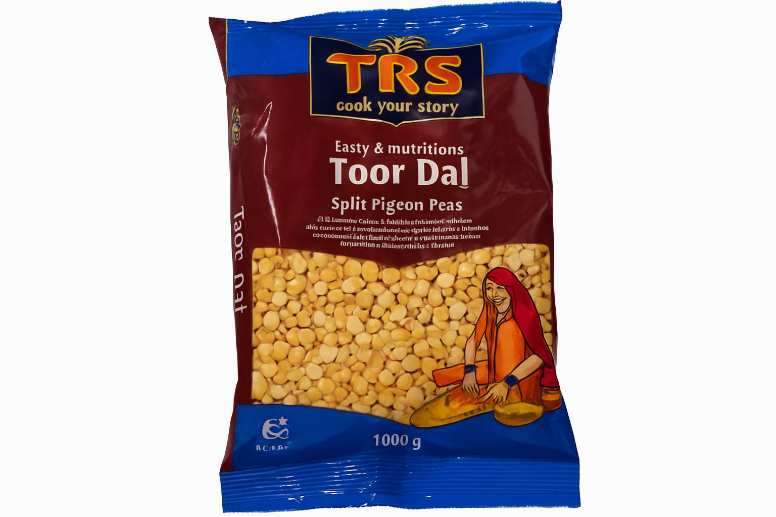 TRS Toor Dal 500g Split Pigeon Peas - verkleinert