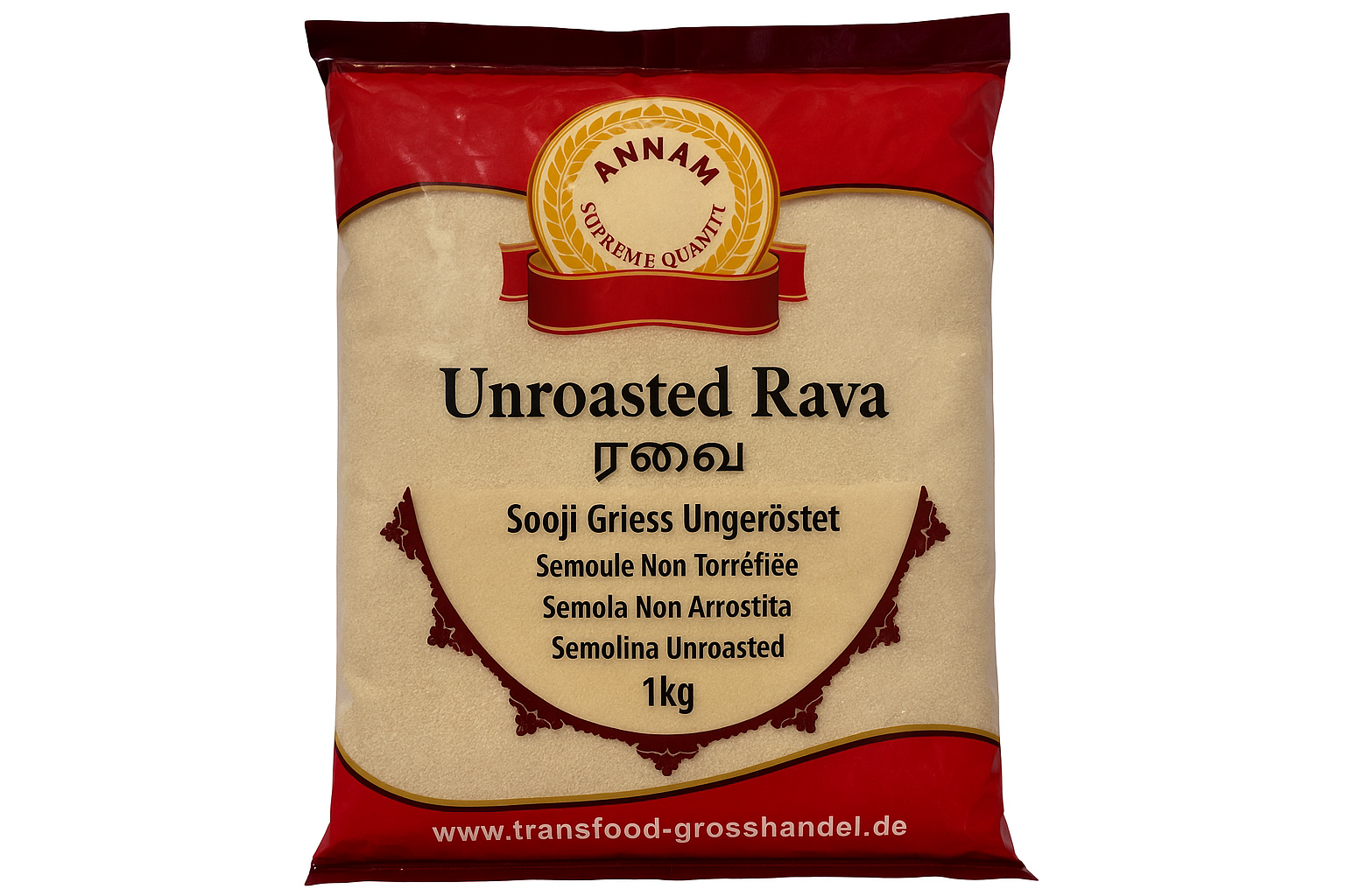 Annam Unroasted Rava - mit tamilischer Schrift