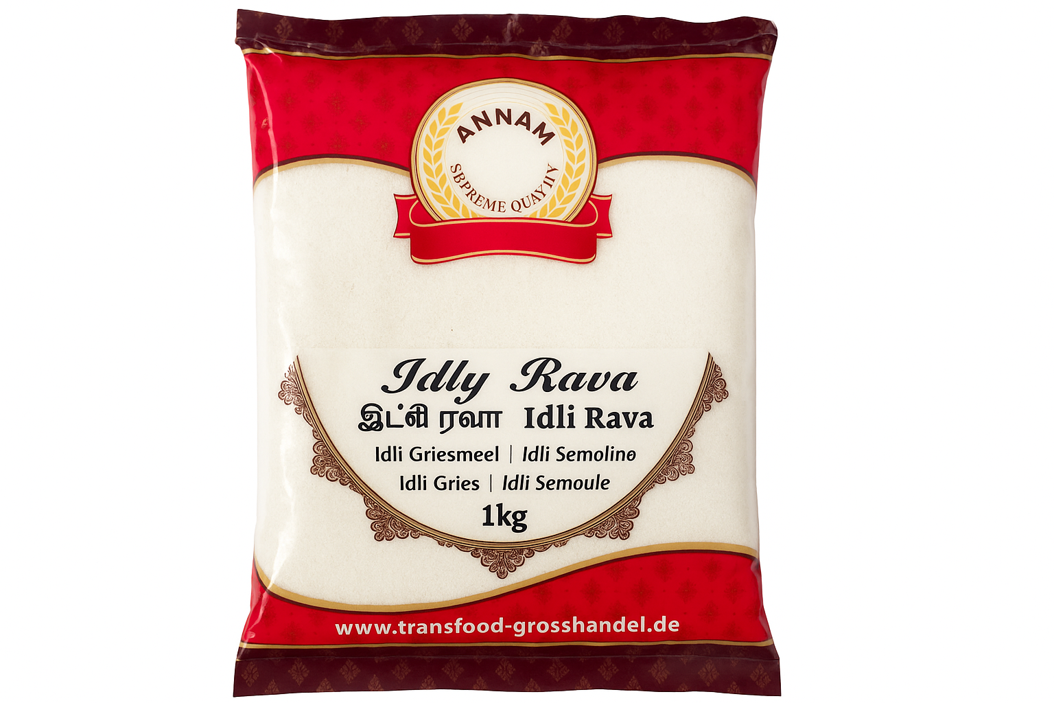 Annam Idly Roasted Rava - mit tamilischer Schrift