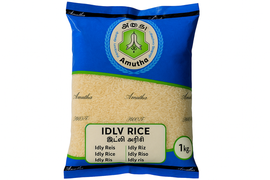 Amutha Idly Rice - mit tamilischer Schrift